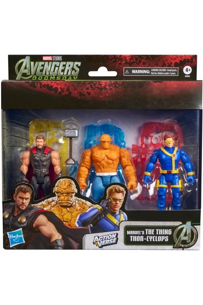 Marvel Studios Avengers: Doomsday ActionVerse 4.5 Inch Action Figure, 3-Pack