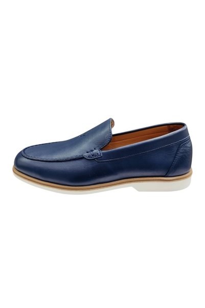 King Shoes Navy Blue Thin Sole Leather Men's Shoes