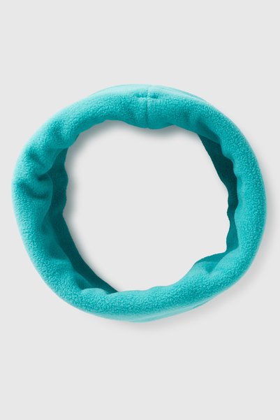 United Colors of Benetton Boy's turquoise logo detail neck warmer