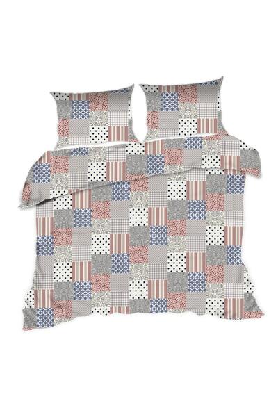 Karo Set de lenjerie de pat, Extraposciel, 160x200cm, 100% bumbac, 3 piese, c...