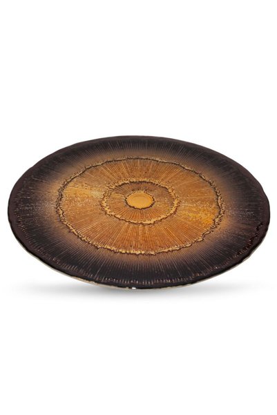 Eurofirany Placa decorativa din sticla, 33x3 cm, maro