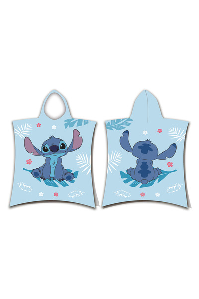 Jerry Fabrics Poncho copii Jerry Fabrics, 50x115cm, Lilo si Stitch, bumbac, c...