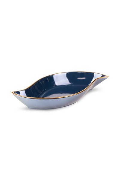 Eurofirany Vas decorativ, 31x17x5cm, ceramica, bleumarin