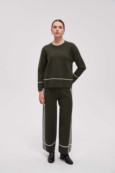 mica Long Sleeve Contrast Trim Top