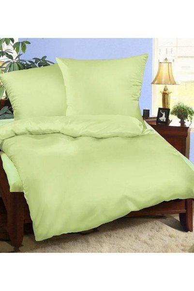 Karo Lenjerie de pat, Extraposciel, 200x220, 100% bumbac, verde deschis, cu f...