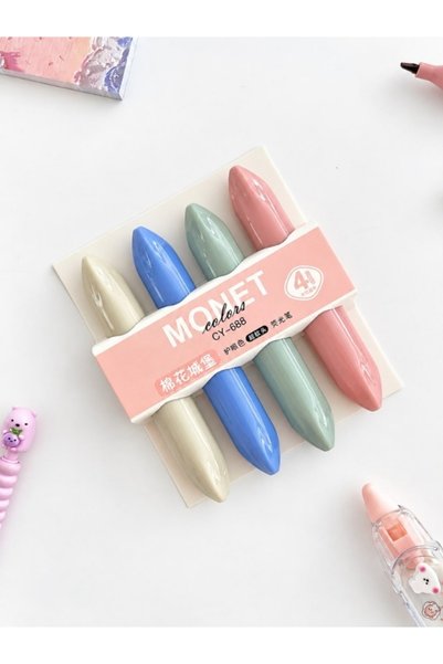 Kağıt Gemi Dükkan Monet Renkler 4'lü Pastel Renkli Yumuşak Uçlu Marker Kalem Seti / Fosforlu Kalem/ Keçeli Kalem/ Highlighter/İşaretleme Kalemi