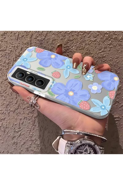 CHICASELUX حافظة مزخرفة بنمط زهرة الفراولة متوافقة مع Realme C65 4G، واقية، ل...