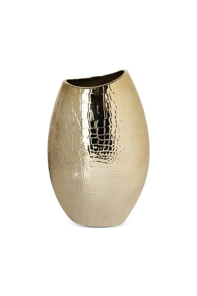 Eurofirany Vaza decorativa Erna, 14x31cm, auriu, 100% dolomit