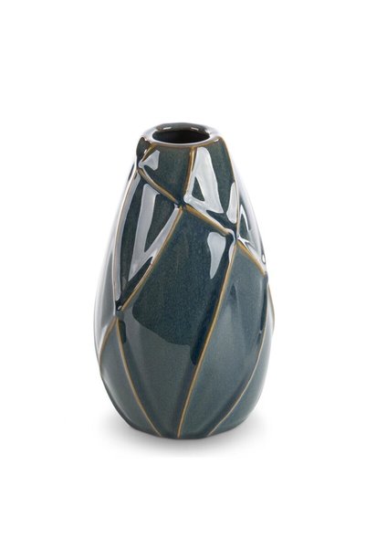 Eurofirany Vaza decorativa, 12x20cm, turcoaz
