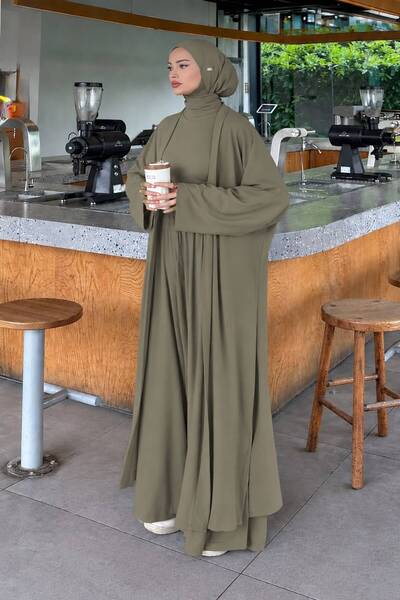 Rose Design Boutique 3 PARÇA RAHAT ABAYA TAKIM