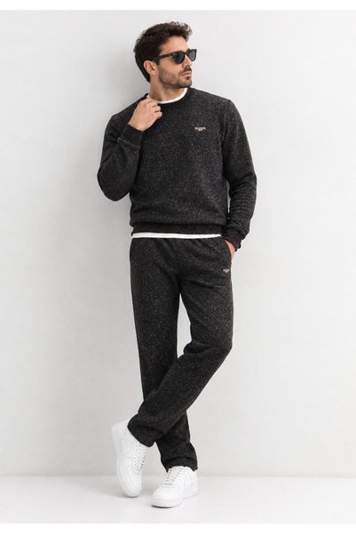 Galvanni Men's 3 Threaded Black Tracksuit Set