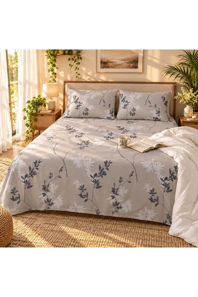 Generic Turkish Style King Size Flat Bedsheet Set, 3 Pieces, 260 x 240 cm, 1 ...