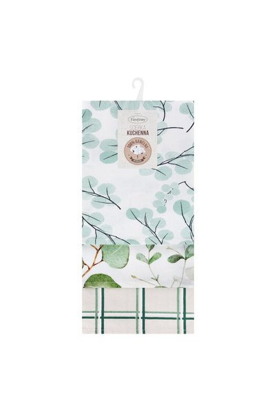 Eurofirany Set de 3 carpe de bucatarie CLOVER 50 x 75 cm crem