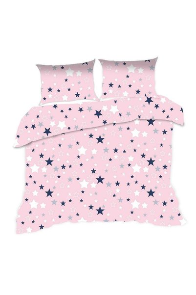 Karo Set de lenjerie de pat 100x135 362K stele roz Kids 24 cu fata de perna 4...