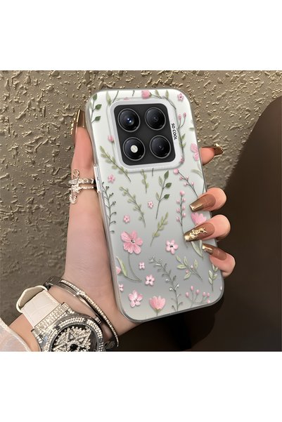 CHICASELUX Redmi Note 14 Pro 4G/5G Compatible Pink Branch Flower Case, Shockp...
