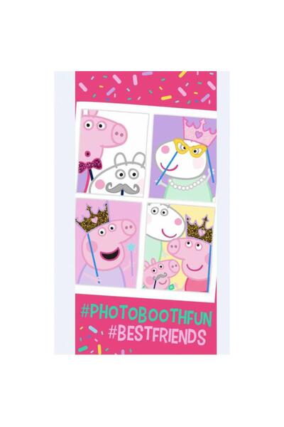Setino Prosop de plaja, Disney, Model Peppa Pig, Multicolor