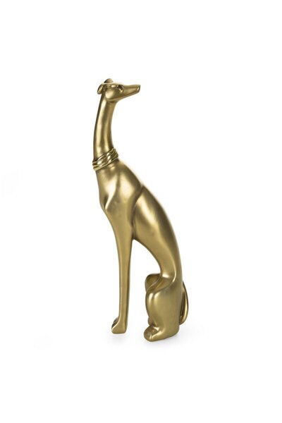 Eurofirany Figurina decorativa caine, 13x7cm, auriu
