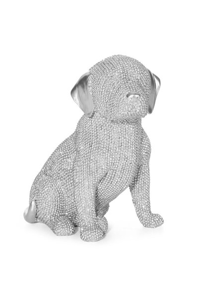 Eurofirany Figurina decorativa, 14x9x16cm, argintie