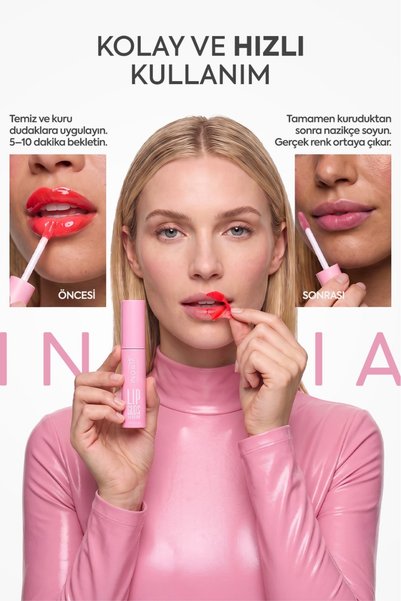 YUZA BEAUTY İNOWIA Gizli Pembe Soyulabilir Dudak Dövmesi I 12 Saate Kadar Kal...