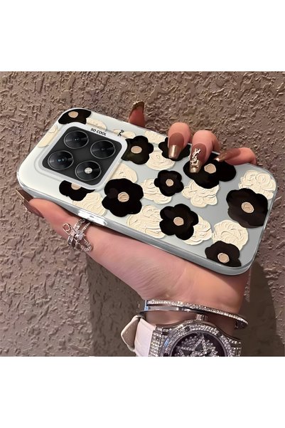 CHICASELUX حافظة متوافقة مع هاتف Poco X7 مطبوعة بنمط زهور ملونة، تدوم طويلاً،...