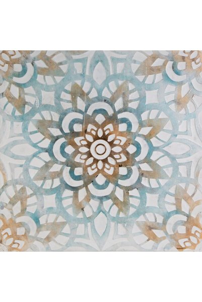 Eurofirany Tablou, 80x80cm, albastru, panza, lemn
