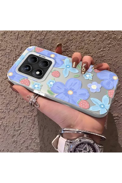 CHICASELUX حافظة متوافقة مع Redmi Note 14 Pro 4G/5G بنمط زهور الفراولة، واقية...