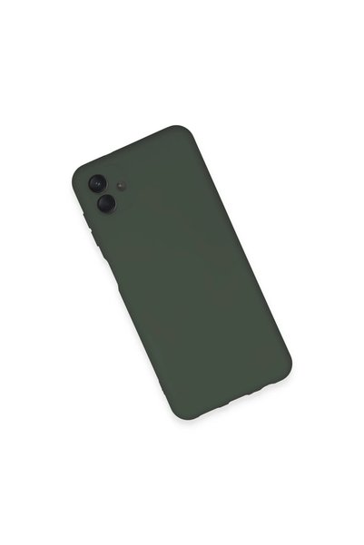 Bezos Samsung Galaxy A04E Case Nano Inside Velvet Silicone - Dark Green
