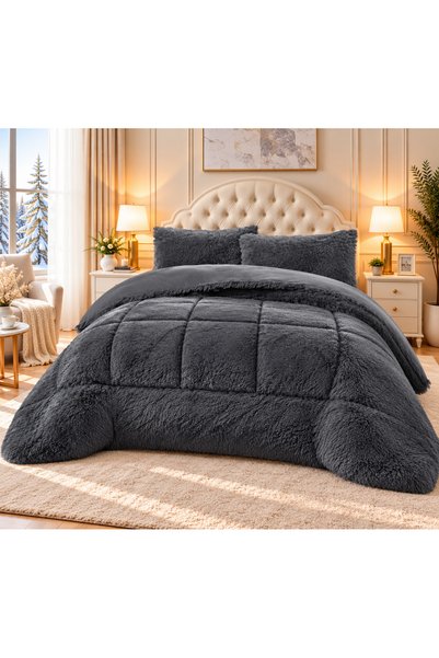CHIRASO Fluffy Cocolino Comforter Set, 3 Pcs, 200x230 cm, 4 kg, 2 Pillowcases...
