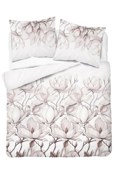 Detexpol Lenjerie de pat satin 220x200 5235 B roz pudra flori albe Home Satin 59