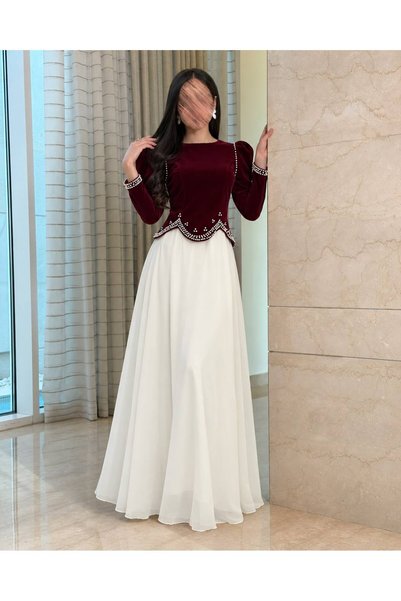 EVİAN DRESSE فستان نسائي جوخ مطرز