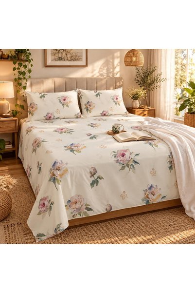 Generic Turkish Style King Size Flat Bedsheet Set, 3 Pieces, 260 x 240 cm, 1 ...