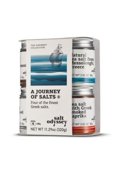 Salt Odyssey Ταξίδι στο Αλάτι: Τα Τέσσερα Καλύτερα Ελληνικά Αλάτια 4x80γρ