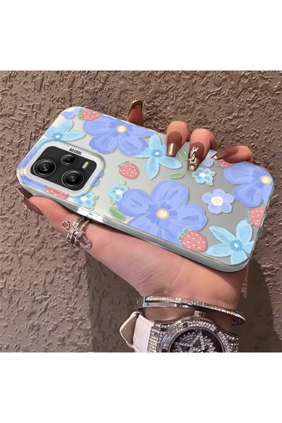 CHICASELUX Redmi Note 12 Pro 5g Compatible Floral Strawberry Mix Pattern Case...