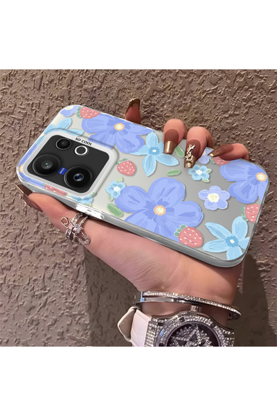 CHICASELUX Vivo X200 Fe Compatible Floral Strawberry Mix Patterned Case, Prot...
