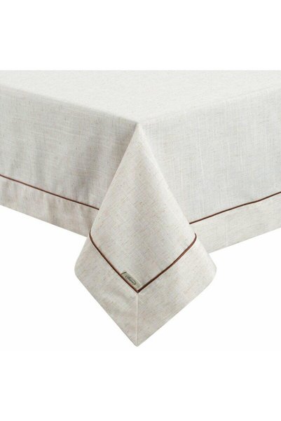 Eurofirany Fata de masa decorativa NATU-9 140x180 cu margine maro