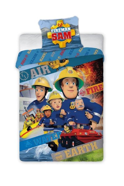 Faro Set lenjerie de pat pentru copii Faro, Strazak Sam, bumbac, 160x200cm, 7...