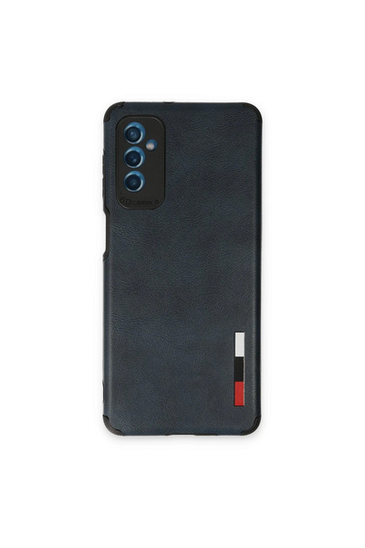 FMA Samsung galaxy m52 5g case loop leather silicone - navy blue