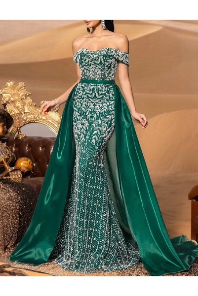 Evendi Rochie lunga, Verde
