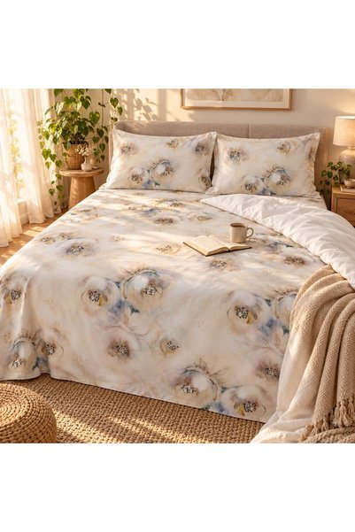 Generic Turkish Style King Size Flat Bedsheet Set, 3 Pieces, 260 x 240 cm, 1 ...