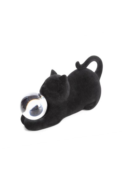 Eurofirany Figurina decorativa, 26x11cm, neagra, rasina poliesterenica, sticla