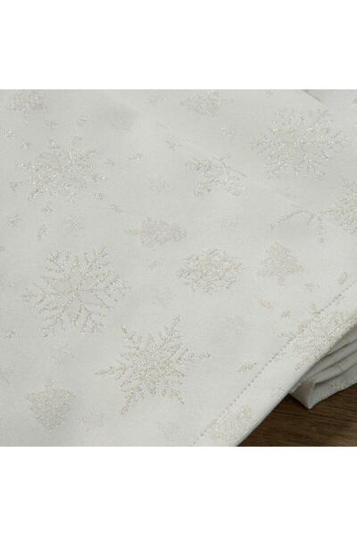 Eurofirany Fata de masa decorativa FLASH-10 85x85 sampanie cu motive de fulgi...