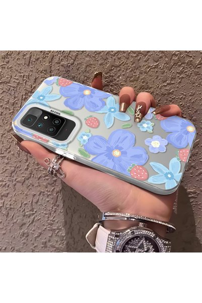 CHICASELUX حافظة متوافقة مع Redmi 10 2022 بنمط زهرة الفراولة، واقية، للاستخدا...