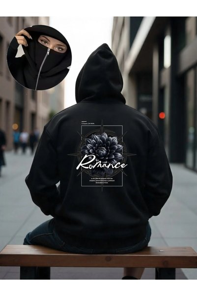 LOTS MODA Φούτερ Ninja Unisex με μάσκα χιονιού Ζακέτα με 2 νήματα χοντρό φλις