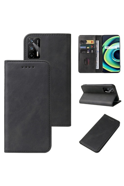 BURAQ For Realme GT 5G / GT Neo2T / Q3 Pro 5G Magnetic Closure Leather Phone ...