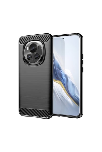 BURAQ For Honor Magic 6 Carbon Fiber Brushed Texture TPU Phone Case(Black)