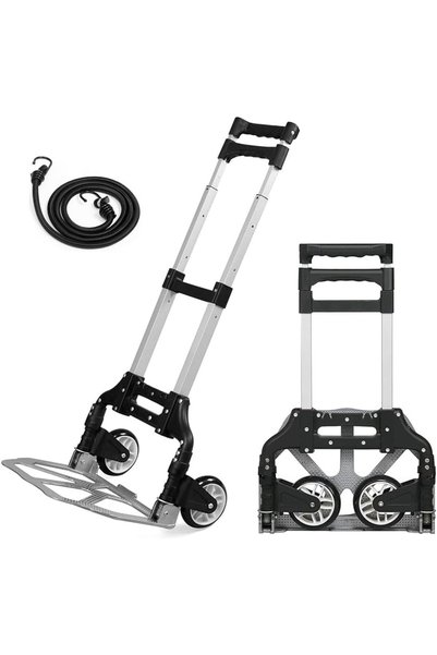 GENERAL Folding Hand Truck, Heavy Duty Luggage Cart, Lightweight Portable Alu...