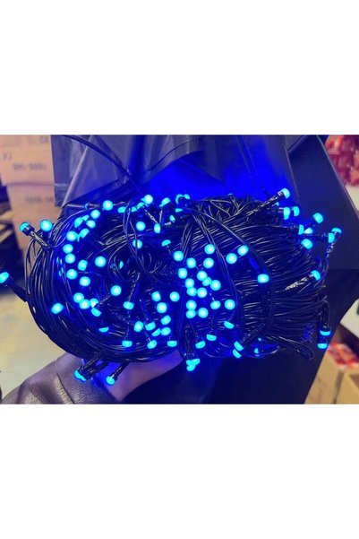 OEM Instalatie LED V8 cu fir negru, 400 LED, 50 m, albastru