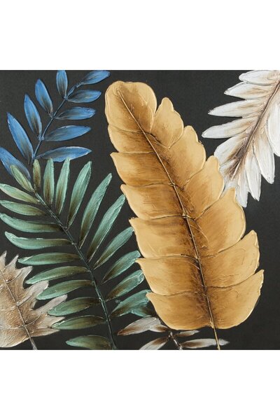 Eurofirany Tablou, 60x60cm, negru, material: panza, lemn, vopsea