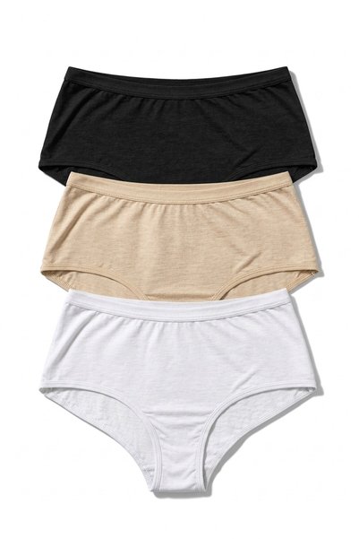 Öts Women's 3-Piece Viscose Panties Hipster Normal Flexible Thin Elastic Brea...