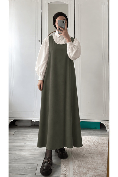Hepsi Moda Jile Oysho Dress - 4574 - Khaki (Os)